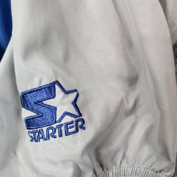 Vintage Starter Dallas Cowboys Windbreaker Men's Large Blue NFL Football Jacket - Picture 3 of 16